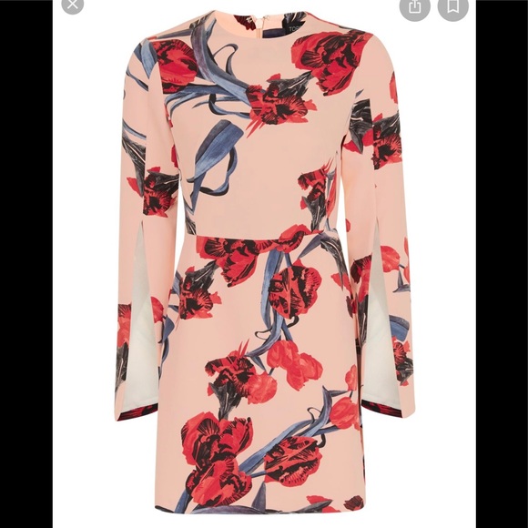 A-LINE FLORAL MINI DRESS - Picture 4 of 7